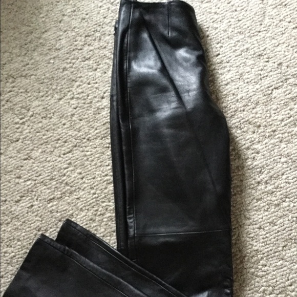 Hugo Buscati Pants - Hugo Buscati size 6 Tall 100% leather black pants